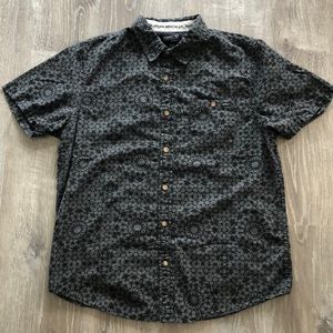 O’Neill tailored fit black/gray collared shirt XL